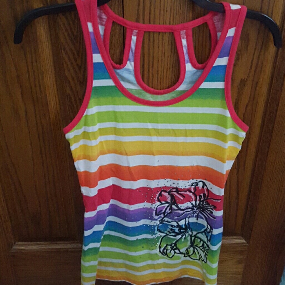 Maurices Rainbow Striped Tank Top